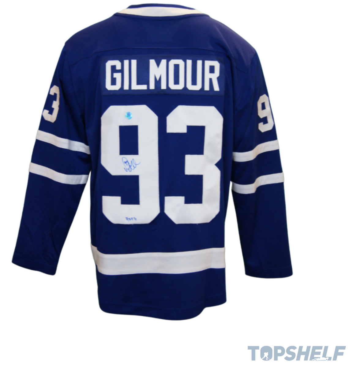 Doug Gilmour autographed 12 x 18 Maple Leafs Jersey Collage (with COA )  (69)