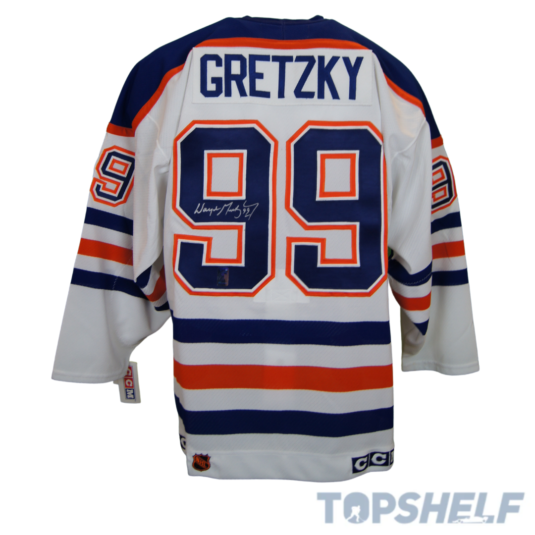 Upper Deck Wayne Gretzky Autographed Edmonton Oilers “Heroes of Hockey” White CCM Jersey