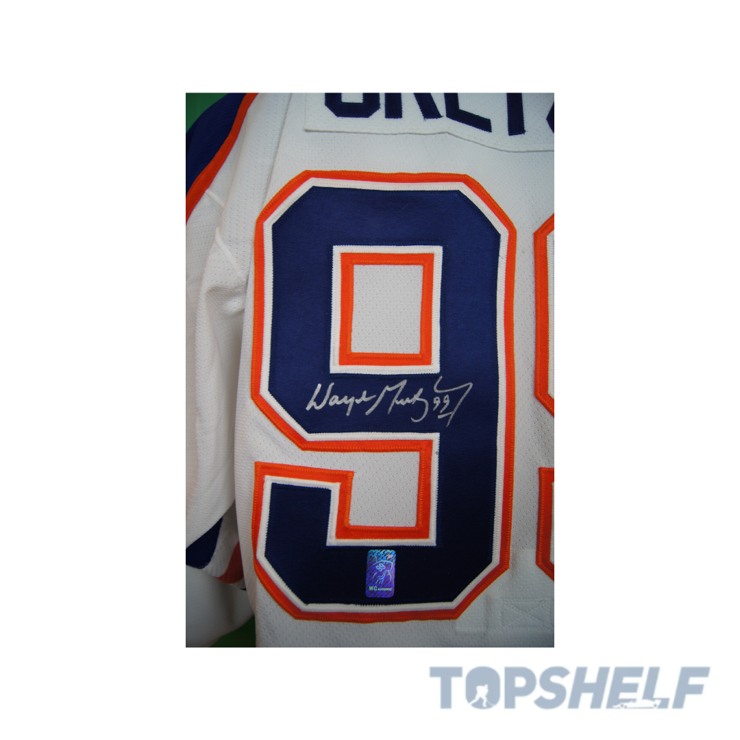 Upper Deck Wayne Gretzky Autographed Edmonton Oilers “Heroes of Hockey” White CCM Jersey