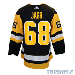 Jaromir Jagr Autographed Pittsburgh Penguins Home Jersey - Adidas Authentic
