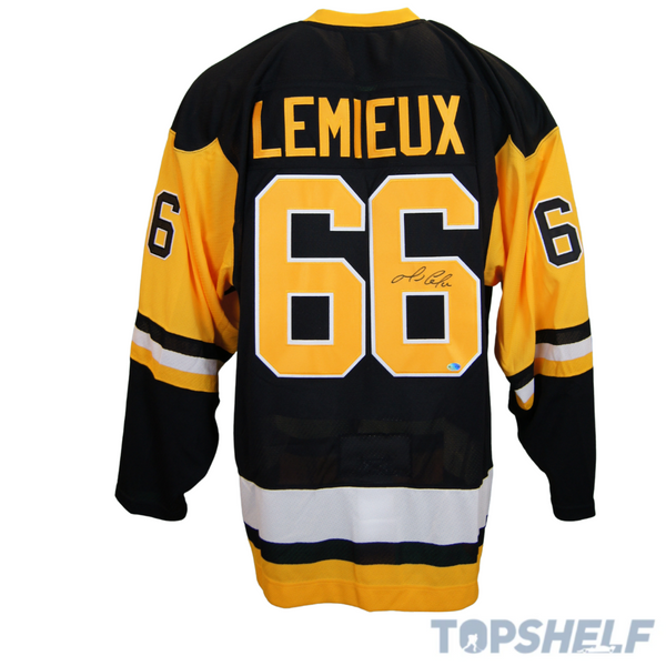 Mario Lemieux Autographed Pittsburgh Penguins Home Jersey - Adidas Replica Retro Heroes of Hockey