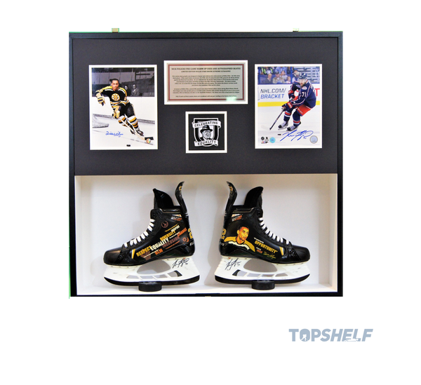 Nick Foligno Pre-Game Warm-up Used and Autographed Skates (Framed) - Limited Edition Willie O’Ree Bauer Supreme Ultrasonic