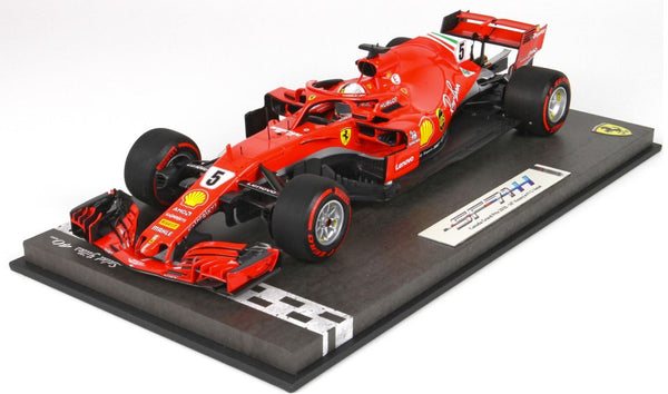 BBR 1:18 Ferrari SF71-H GP Canada 2018 S. Vettel Special Packaging with Display Case - BBR181805CANSH